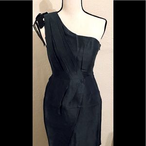 Anthropologie Va Et Vien One Shoulder Solid Dress